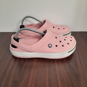 Crocs Crocband II Mens Size 9 Womens 11 Petal Pink Graphite Slip On Clogs
